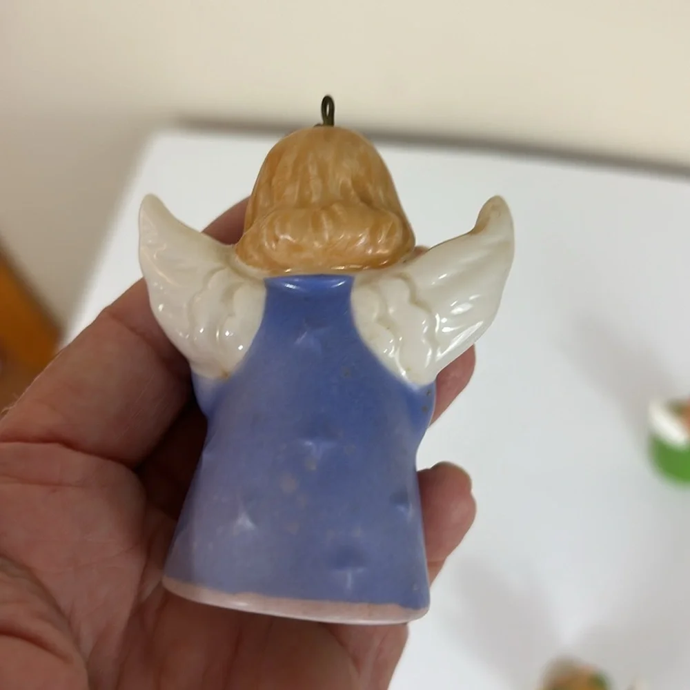 Lot of 3 Goebel Annual Angel Bell Christmas Ornaments 1984-1986 TMK-6
